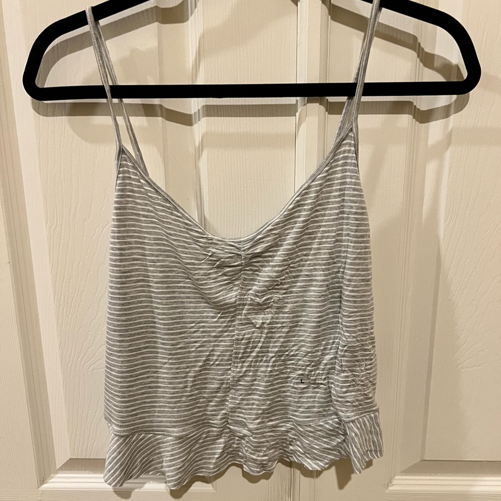 American Eagle | Striped Flowy Crop Tank